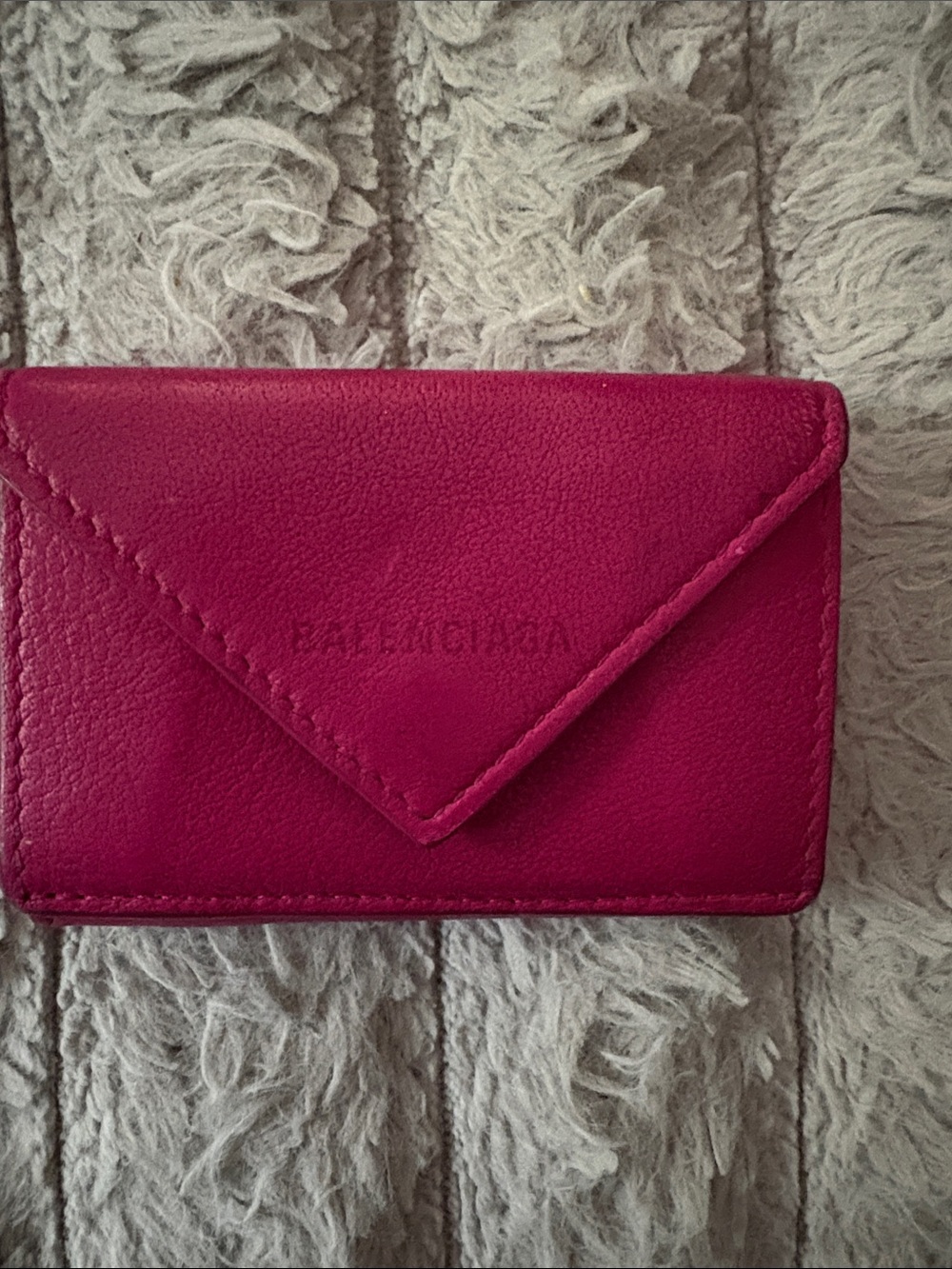 Balenciaga Hot Pink Envelope Card Holder